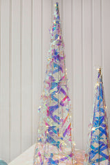 LED Iridescent Trees (Battery Operated) - Set of 2