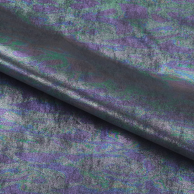 Foiled Spandex Iridescent Oil Slick Fabric