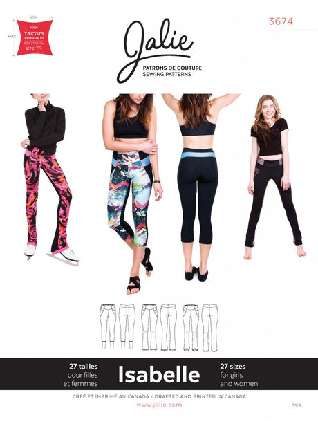 Sewing Pattern Isabelle Leggings and Skating Pants by Jalie