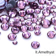 Small Bag Glue On Rhinestones Acrylic Fabric - It Amethyst, Flat Back, 2MM To 6MM Sizes (1 Bag)