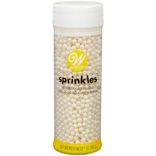 Wilton White Pearlized Sugar Pearls – 5 oz.