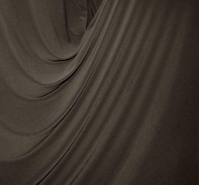 ITY Chocolate Polyester Spandex Fabric - Chocolate, 58/60" Width (1 Yard)
