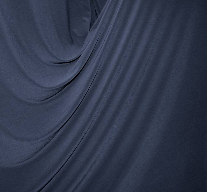 ITY Navy Polyester Spandex Fabric - Navy, 58/60" Width