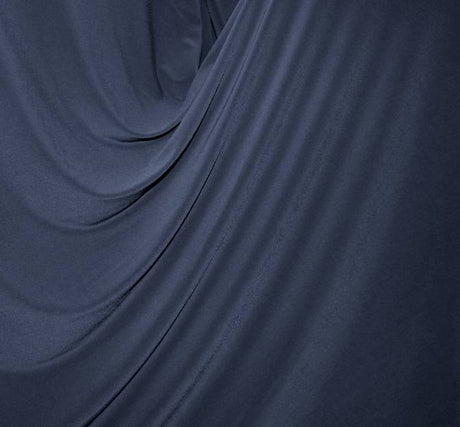 ITY Navy Polyester Spandex Fabric - Navy, 58/60" Width