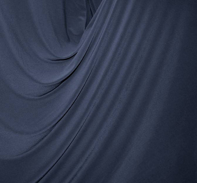 ITY Navy Polyester Spandex Fabric - Navy, 58/60" Width