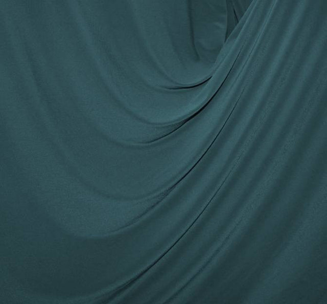 ITY Teal Polyester Spandex Fabric - Teal, 58/60" Width (1 Yard)
