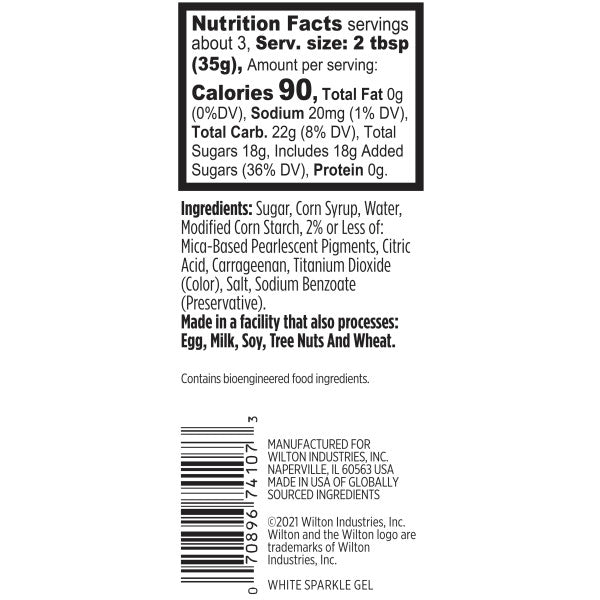 Wilton White Sparkle Gel – 3.5 oz.