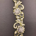 Beaded Corded Lace Trim Organza