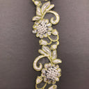 Beaded Corded Lace Trimming 2" Polyester Organza