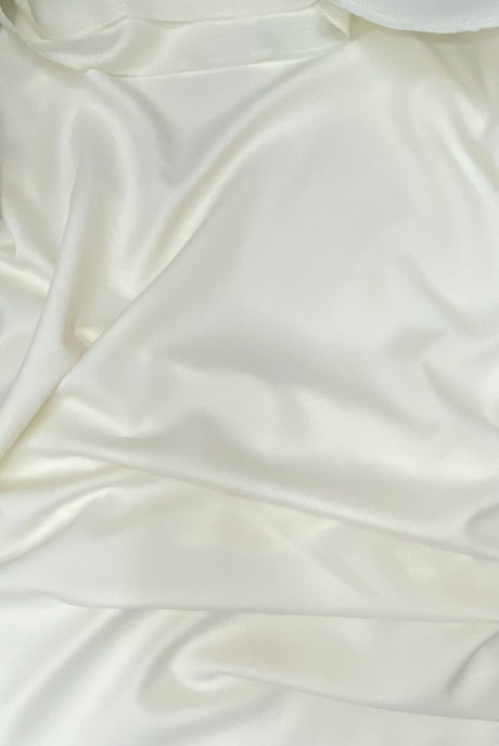 Gabardine Polyester Fabric - Ivory, Heavy Weight, 59/60" Width (1 Yard)