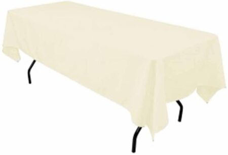 Polyester Rectangular Tablecloth 60x144 Inch – Durable Reusable Table Linen for Weddings, Parties, Banquets & Events