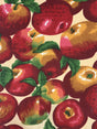 All Over Apples Beige Poly Cotton Fabric - Beige Apple Print, 59/60" Width (1 Yard)