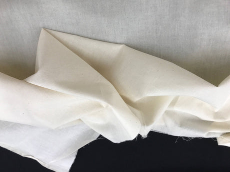 Ivory Muslin 100 Percent Cotton Fabric - Natural Unbleached, 45-48" Width (1 Yard)