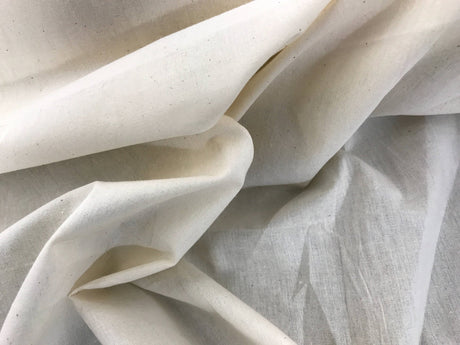 Ivory Muslin 100 Percent Cotton Fabric - Natural Unbleached, 45-48" Width (1 Yard)