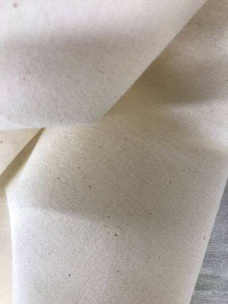 Ivory Muslin 100 Percent Cotton Fabric - Natural Unbleached, 45-48" Width (1 Yard)