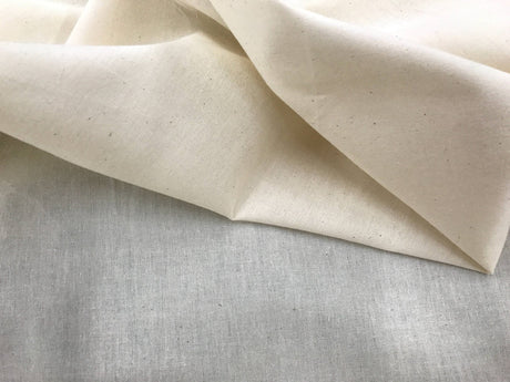 Ivory Muslin 100 Percent Cotton Fabric - Natural Unbleached, 45-48" Width (1 Yard)