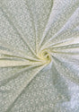 Heavy Eyelet Polyester Cotton Fabric - Ivory Floral Embroidery, 41"-42" Width