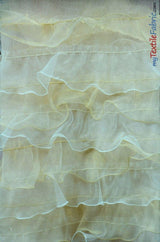 Organza Ruffled Mesh Polyester Fabric - Layered Ruffle Mesh, 57" Wide, Multiple Colors (1 Yard)