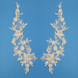 Beaded Corded Floral Lace Applique