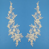 Beaded Corded Floral Lace Applique