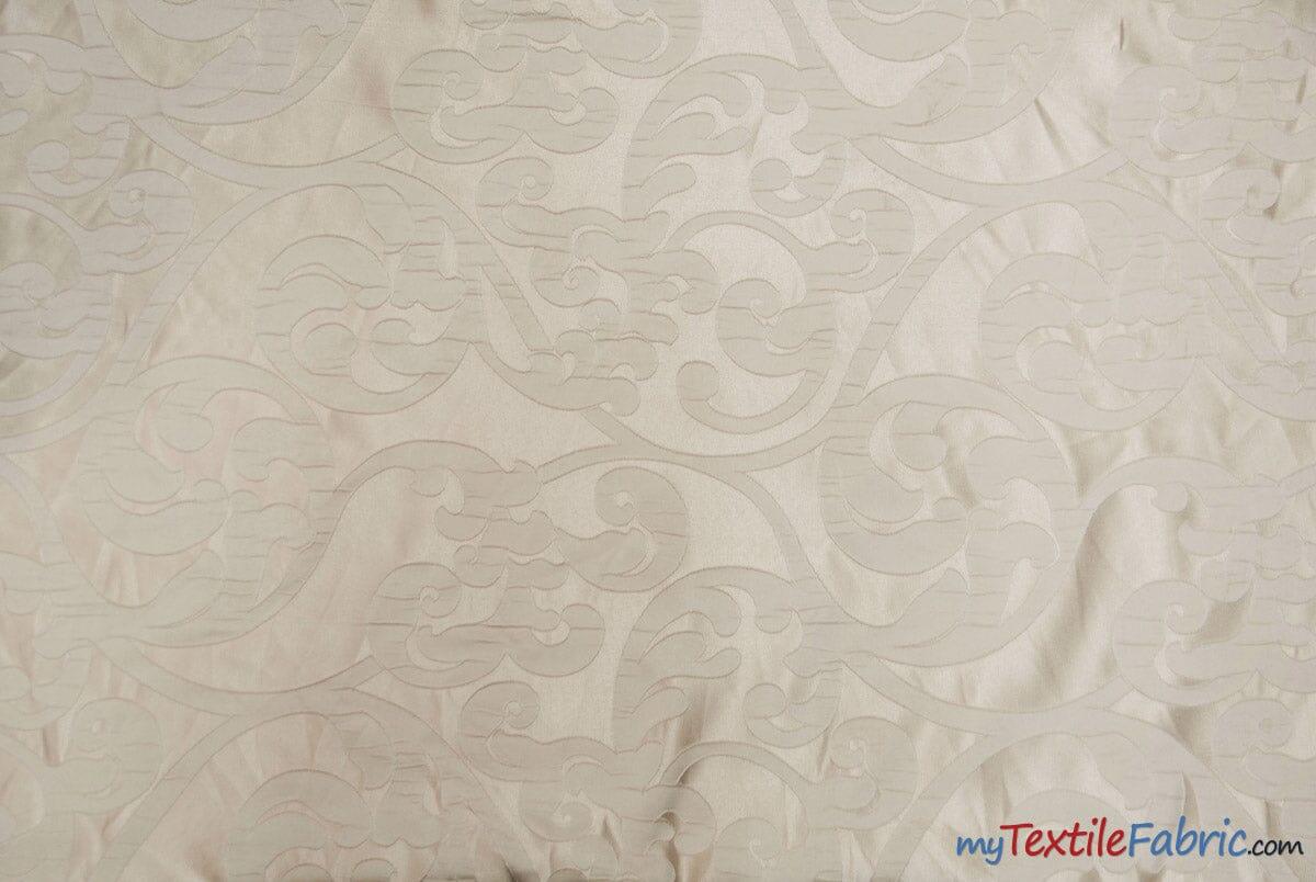 Victorian Damask Jacquard Fabric - Vineyard Damask Pattern, 58/60" Width (1 Yard)