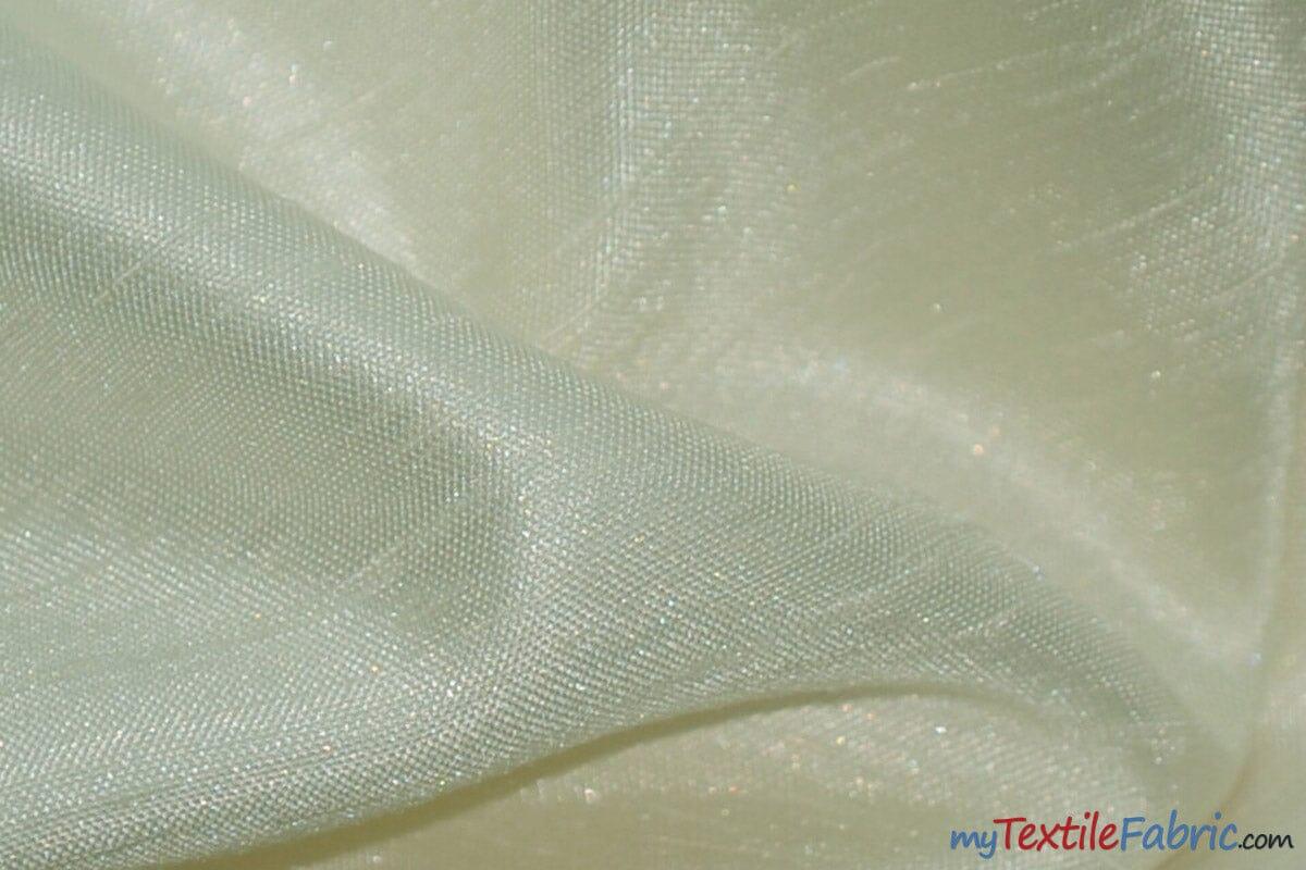 Shantung Satin Polyester Fabric - Reversible Satin Dupioni Silk, Multiple Colors, 58/60" Width (Yards, Bolts, Sample Swatches)