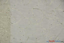 Ferial Organza Embroidery Polyester Fabric - Embroidered Floral Sheer With Sequins, 52/54" Width, Multiple Colors (1 Yard)