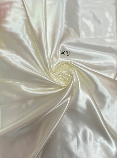 Ivory Bridal Satin Fabric - Ivory, 58"-60" Width (1 Yard)