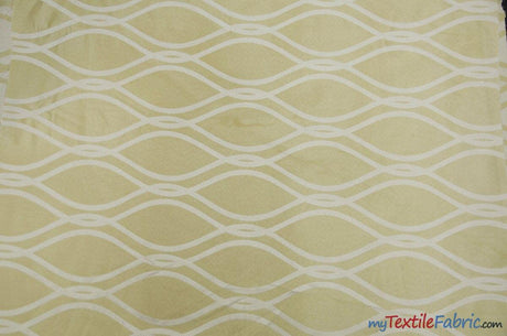 Elliptical Jacquard Polyester Fabric - Reversible Modern Geometric Pattern, 58/60" Width, Multiple Colors (1 Yard)
