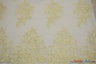 Camilla Embroidery Polyester Fabric - Flower Embroidery With Sequins, Sheer Bridal Lace, 52" Width (1 Yard)