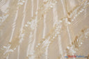 Forest Taffeta Embroidery Polyester Fabric - Hanging Leaf Pattern, 54" Width, Multiple Colors (1 Yard)