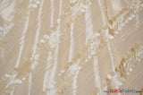 Forest Taffeta Embroidery Polyester Fabric - Hanging Leaf Pattern, 54" Width, Multiple Colors (1 Yard)