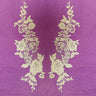 Beaded Corded Floral Lace Applique