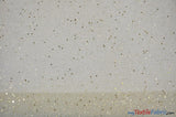 Tulle Glitter With Sequins Polyester Fabric - Glitter Embellished Sheer Tulle, Multiple Colors, 58/60" Width (1 Yard)