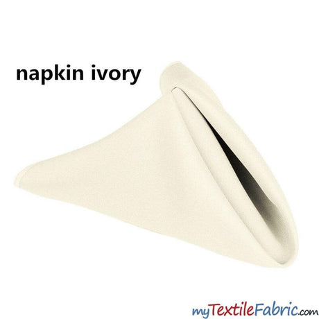 Polyester Table Napkins Polyester Fabric - Baby Hem Edge, 20" X 20", Washable, Durable, Reusable (By Box 10Pcs)