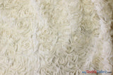 Sheer Rose Garden Polyester Fabric - 3D Floral Chiffon Embroidered On Mesh, Multiple Colors, 52" Width (1 Yard)