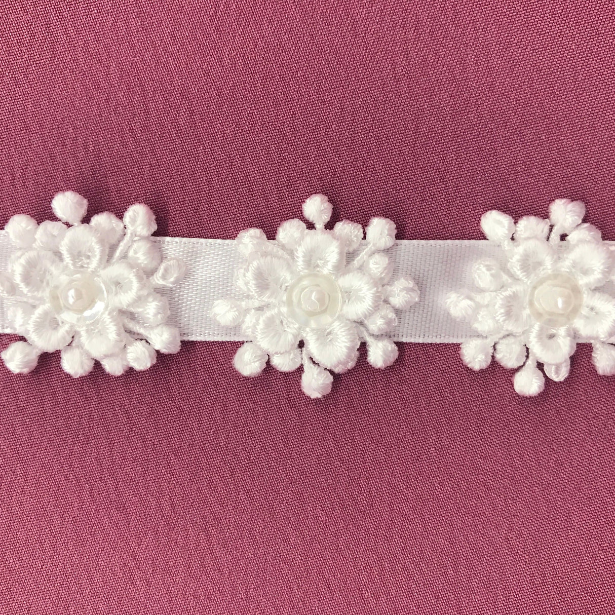Beaded 3D Guipure Floral Lace Trimming