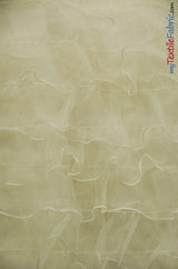 Organza Ruffled Mesh Polyester Fabric - Layered Ruffle Mesh, 57" Wide, Multiple Colors (1 Yard)