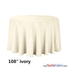 108 Inch Round Polyester Seamless Tablecloth Fabric - Solid Color, 108" Diameter (By Piece)