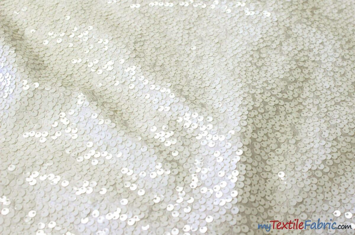 Glitz Sequins Taffeta Polyester Fabric - Raindrop Sequins, 54" Wide (1 Yard)