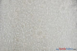 Wedding Bliss 100 Percent Polyester Chiffon Fabric - 3D Floral Embroidery, Semi Sheer, 52" Width, 4 Colors (1 Yard)