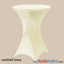 Cocktail Spandex Tablecloth - 100 Percent Polyester Fabric, Reinforced Pockets, 36" Diameter, 42" Height (By Piece)