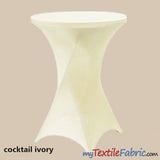 Cocktail Spandex Tablecloth - 100 Percent Polyester Fabric, Reinforced Pockets, 36" Diameter, 42" Height (By Piece)