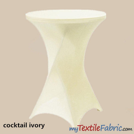 Cocktail Spandex Tablecloth - 100 Percent Polyester Fabric, Reinforced Pockets, 36" Diameter, 42" Height (By Piece)