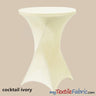 Cocktail Spandex Tablecloth - 100 Percent Polyester Fabric, Reinforced Pockets, 36" Diameter, 42" Height (By Piece)