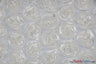 Rosette Satin Bordeaux Polyester Fabric - 3D Floral Satin Embroidered On A Mesh, Bordeaux, 52" Width (1 Yard)