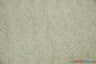 Wedding Floral Chiffon Polyester Fabric - 3D Floral Embroidery, Semi Sheer, 52" Width, Champagne, White, Ivory (1 Yard)
