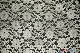 Raschel Lace Polyester Fabric - Floral Sheer Lace, 58/60" Width (1 Yard)