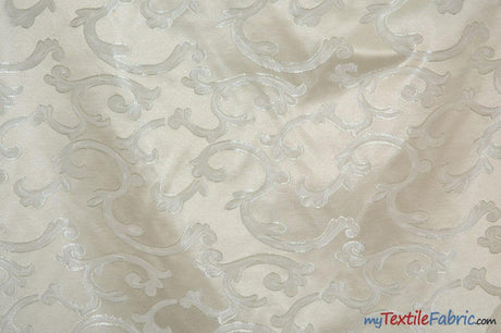 Vineyard Scarlet Jacquard Polyester Fabric - Vineyard Pattern, 58/60" Width, Multiple Colors (1 Yard)