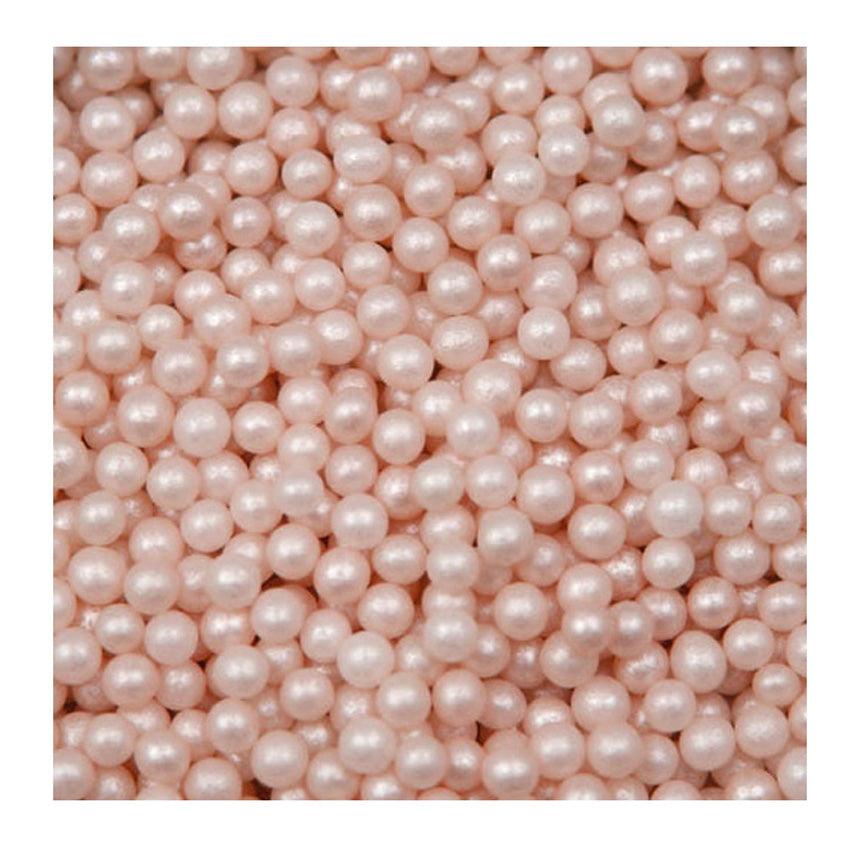 Ivory Pink Sugar Pearls Decoration Balls, 2mm, 8 Ounce